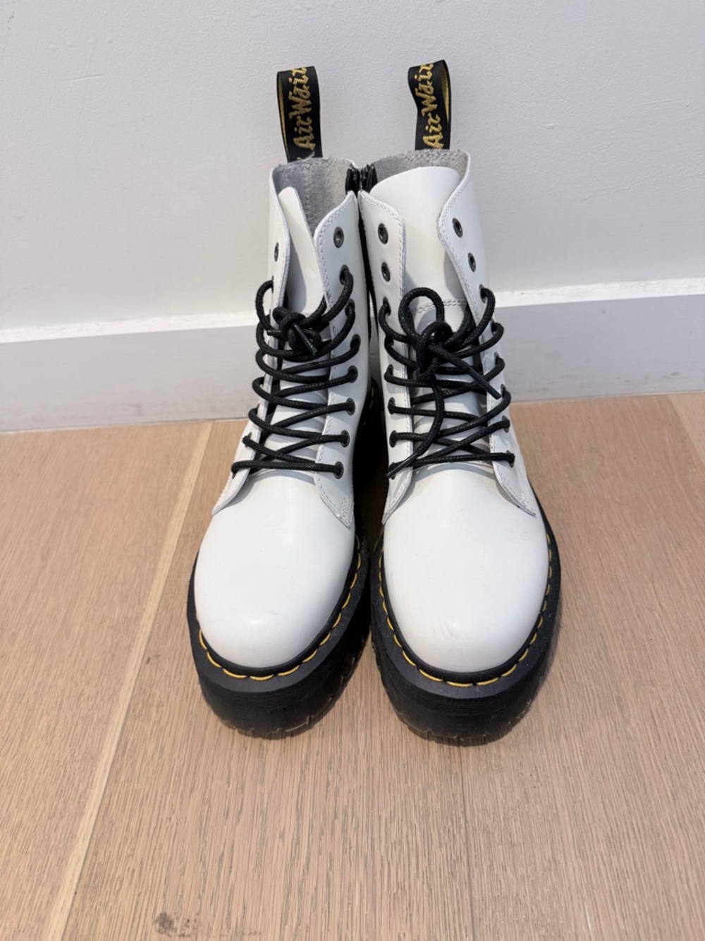 Dr. Martens Platform White Jadon Boot